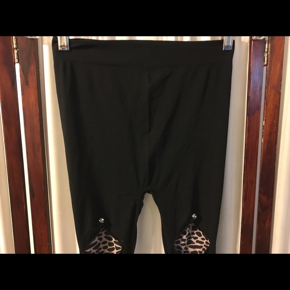 SOLD! Lot of 2 Pair of Black Leggings Both Small - Picture 1 of 8